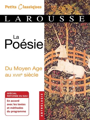 cover image of La poésie du Moyen Age au XVIIIème siècle